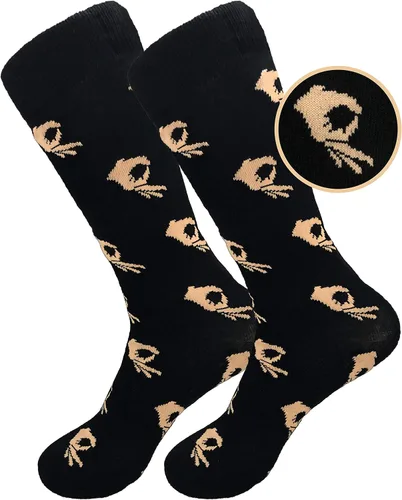 Miniatura 2 de Balanced Co. calcetines de vestir con diseño del juego del círculo, calcetines de algodón, estilo informal, divertidos