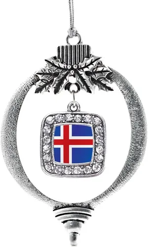 Miniatura 219 de Inspired Silver - Nana púrpura - Adorno de Navidad plateado - Adorno cuadrado para árbol de Navidad con circonita cúbica - Decoración colgante