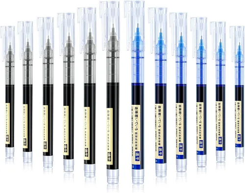 Miniatura 13 de Frienda 12 bolígrafos de punta rodante de 0,5 mm, bolígrafos de tinta líquida de secado rápido de alta calidad japonesa, punta extrafina, escritura