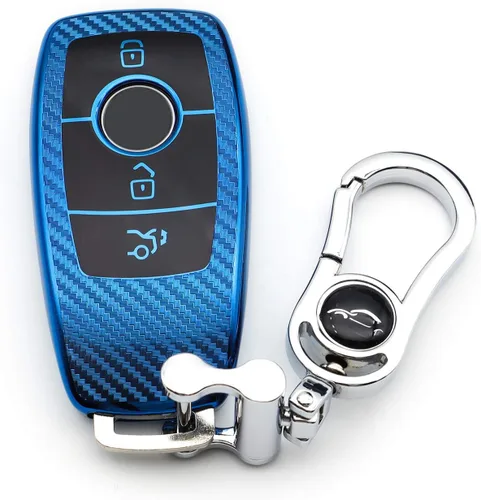 Miniatura 8 de Funda para llavero de cuero genuino para Mercedes-Benz 2019-2022 A Clase C Clase G Clase 2017-2022 Clase E 2018-2021 Clase S Clase S Funda
