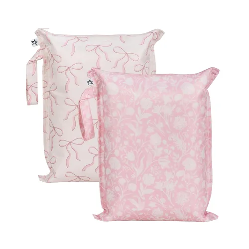 Miniatura 28 de Tiny Twinkle Bolsas Húmedas a Prueba de Desorden Paquete de 2 Bolsas Húmedas Reutilizables e Impermeables para Trajes de Baño Ropa de Bebé