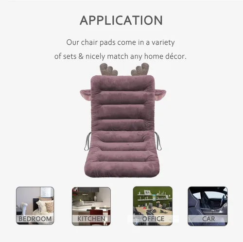 Miniatura 7 de ELFJOY Cojín para Silla de Oficina 85cm Cojín para Silla de Oficina Cojín de Asiento con Soporte Lumbar Cojín para Silla de Descanso con Banda