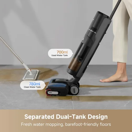 Miniatura 2 de DREAME H12 Pro Gen2 - Trapeador al vacío, aspiradora húmeda y seca de 0 enredos, aspiradora inalámbrica todo en uno para suelos duros, máquina