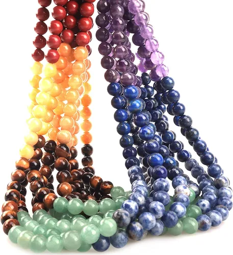 Miniatura 17 de Cuentas sueltas redondas de piedra natural de amatista de 8mm, cuentas para hacer joyas y manualidades DIY, 1 cordón de 15 pulgadas, aproximadamente