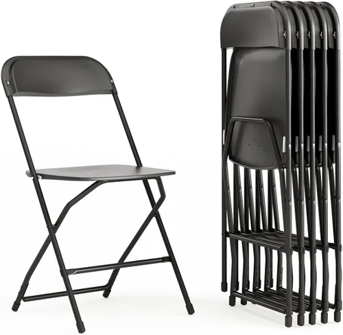 Miniatura 29 de Flash Furniture Hercules Series Silla plegable de plástico, color rojo, paquete de 6, capacidad de peso de 650 libras, cómoda silla para eventos