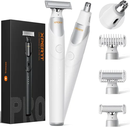 Miniatura 10 de [2026 - Recortadora de pelo para barba y cuerpo mejorada para hombres [todo en uno] Carga rápida USB-C, afeitadora eléctrica sin dolor para ingle