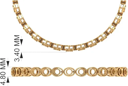 Miniatura 5 de Juego de bisel de 2 quilates pulsera unisex con forma redonda de ónix negro calidad AAA oro sólido de 14 quilates