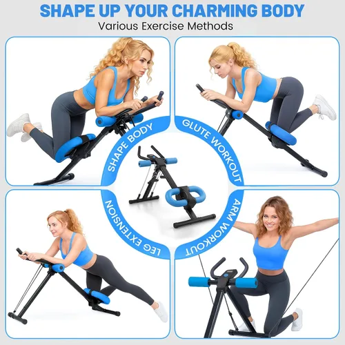 Miniatura 4 de Máquina de abdominales, máquina de entrenamiento abdominal ajustable para entrenamiento de abdominales en casa, entrenamiento abdominal