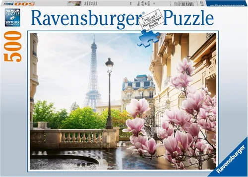 Ravensburger - Rompecabezas para adultos - Rompecabezas de 500 piezas - Primavera en París - Rompecabezas para adultos y niños a partir de 12 años -