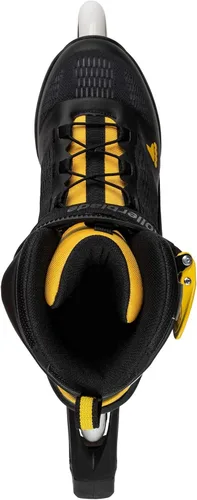 Miniatura 6 de Rollerblade Macroblade 100 3WD - Patines en línea para hombre, color negro y amarillo azafrán, patines en línea de rendimiento