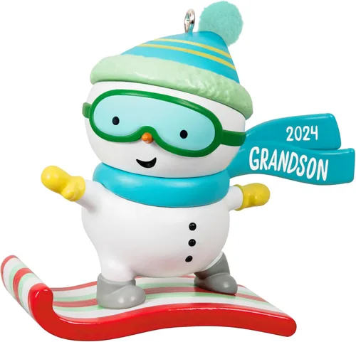 Miniatura 10 de Hallmark Keepsake Adorno de Navidad 2023, suéter de Navidad para nieta, regalos familiares