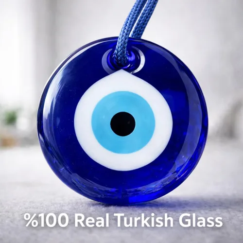 Miniatura 6 de Adorno para colgar en la pared de cristal turco, cuentas de Nazar turco, dije de protección contra el mal de ojo para el hogar, juego de 2 amuletos