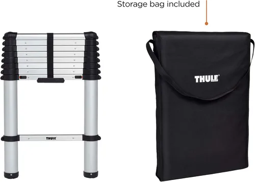 Miniatura 4 de Thule Escalera para furgoneta, 9 escalones, extensión de 8.5 pies, escalera telescópica para furgoneta, sistema de cierre fácil, cumple con EN:131