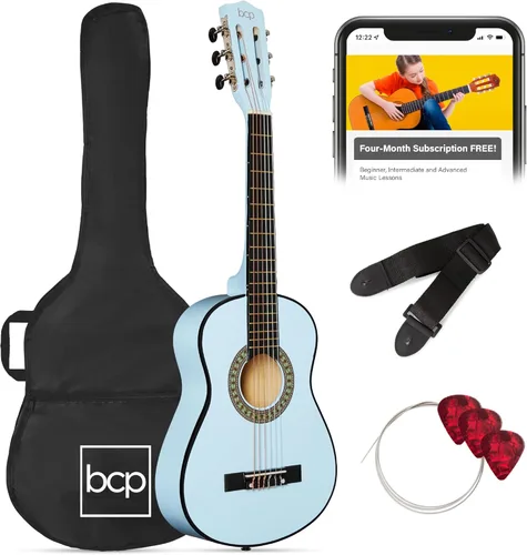 Miniatura 18 de Best Choice Products Kit de Iniciación de Guitarra Acústica de Madera Completa para Principiantes de 38 Pulgadas con Funda de Transporte, 6 Púas