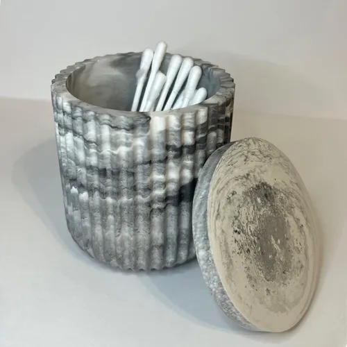 Miniatura 8 de Caja de Almacenamiento con Tapas, Juego de Moldes de Silicona para Frascos de Velas, Moldes de Recipientes Creativos, Moldes Redondos de Hormigón B