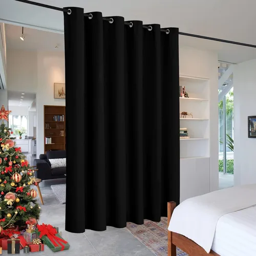 Miniatura 15 de RYB HOME - Cortinas extra largas con bloqueo de luz, persianas opacas insonorizadas para privacidad para cine en casa, oficina, fondo de patio, sala
