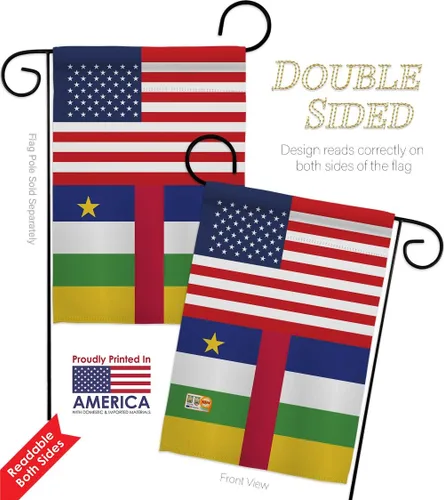 Miniatura 5 de Central African Republic US Friendship Garden House Flags Set Regional USA American Alliance World Country Particular Area Small Decorative Gift