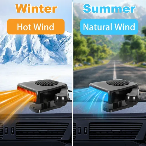 Miniatura 4 de Calentadores de automóvil para vehículo, descongelador de parabrisas portátil de 200 W, calentador de automóvil de 12 V que se conecta al encendedor
