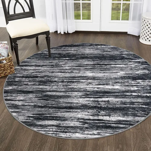 Miniatura 134 de SIILOOM 2 x 3 Alfombra moderna y abstracta para entrada, alfombra neutra azul marino gris multicolor súper suave de área pequeña, alfombras lavables