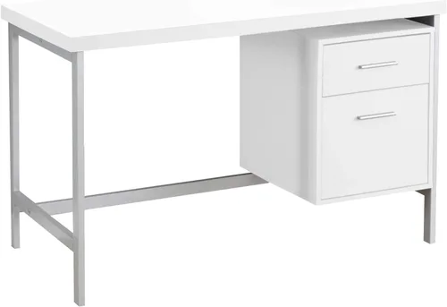 Miniatura 6 de Atlin Designs Contemporáneo 48" L Metal Home Office Computer/Escritorio de escritura con archivador en gris pardo oscuro