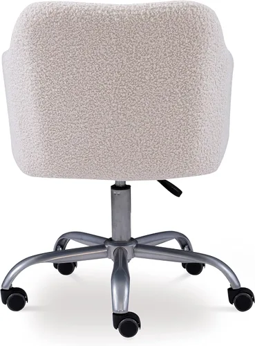 Miniatura 8 de Linon Home Decor Products Linon Brooklyn Sherpa - Silla de oficina, color marfil