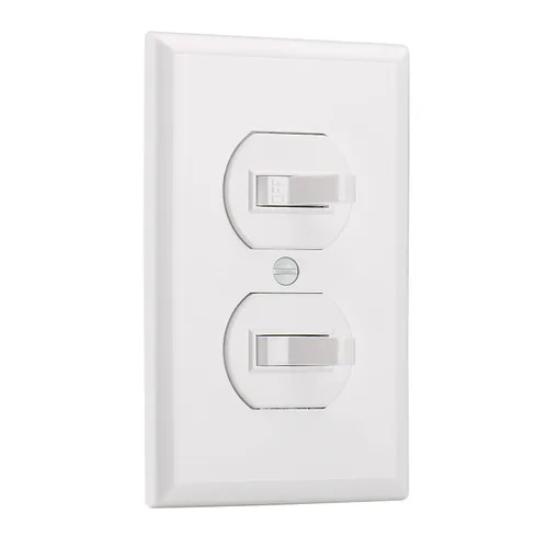 Miniatura 12 de Wengart Paquete de 2 interruptores de palanca doble, 15 amperios 120 V, interruptor de luz combinado 2 en 1, diseño que ahorra espacio para baño