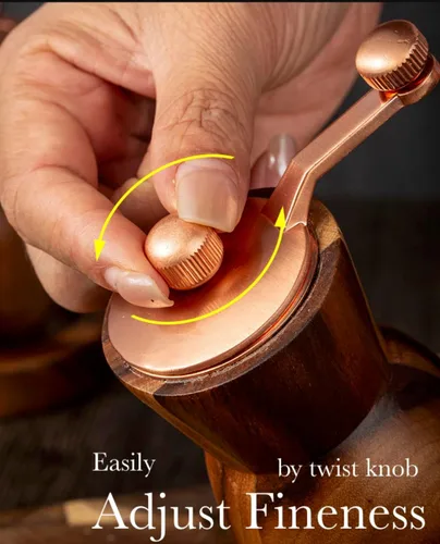 Miniatura 5 de Molinillo de pimienta, molinillo de sal y pimienta con soporte, salero y pimentero de madera, molinillo de especias manual recargable