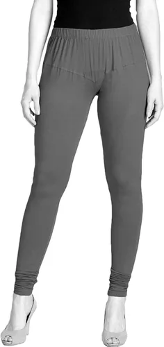 Miniatura 2 de ladyline Leggings Churidar elásticos de algodón para mujer Extra largos de longitud completa de cintura alta Talla regular y grande Pantalones
