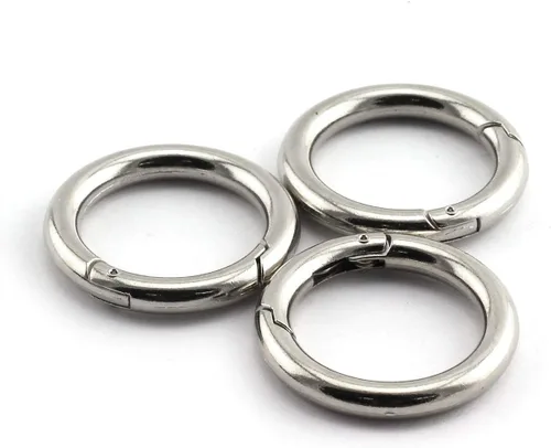 Miniatura 2 de 6 ganchos redondos de resorte de 1.378 in, accesorios de bricolaje para bolso de mano, correa de hombro, llaveros, hebilla, círculo de aleación