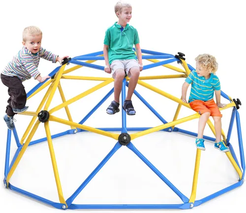 GIKPAL Cúpula de Escalada, Cúpula Geométrica de 6 Pies Mejorada con Agarre para Escalada para Niños, Equipo de Juego para Interiores y Exteriores,