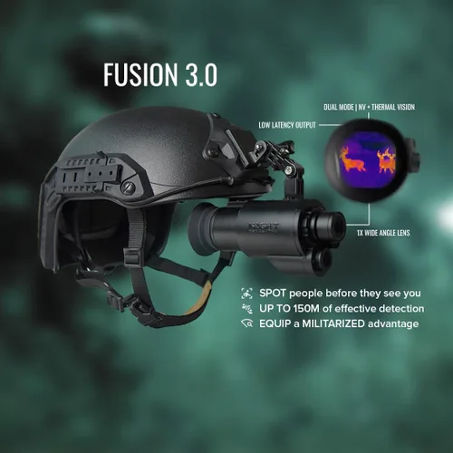Miniatura 6 de MAX 2.0 Digital Night Vision Goggle & Fusion 3.0 Thermal/NV Goggle - Head & Helmet Mounted, Wide Viewing, 1x Lens, USB Rechargeable Infrared Heat