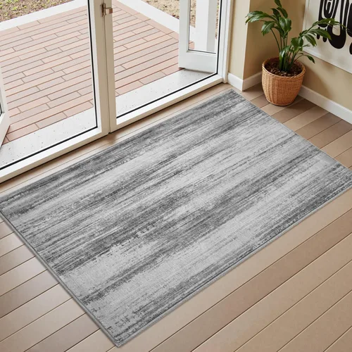 Miniatura 17 de PADOOR Alfombra moderna abstracta para entrada, alfombra lavable de 2 x 3 pulgadas, antideslizante, ultra suave, de pelo bajo, para puerta