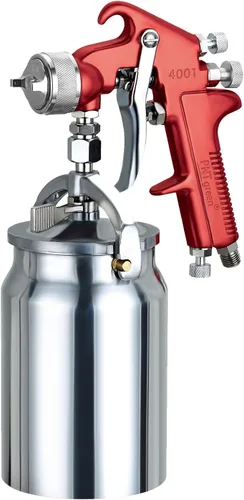 HVLP - Pistola pulverizadora de pintura de aire, alimentación de sifón, capacidad de 1000 CC, con boquilla de 0.06 pulgadas, pistolas de Rojo