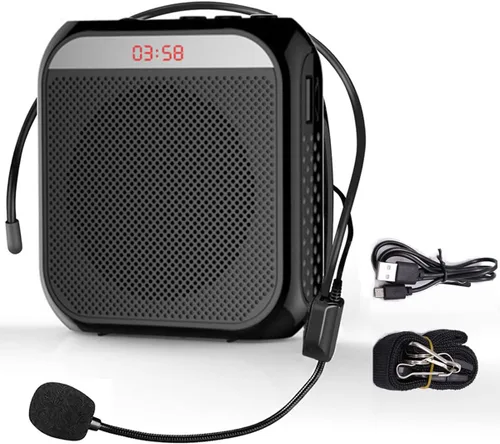 Amplificador portátil, micrófono recargable para profesor, sistema de amplificador MiNi, micrófono de aula, guía turístico, yoga al aire libre