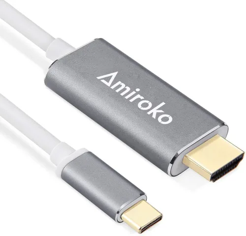 Miniatura 8 de Cable USB C a HDMI de 6 pies, USB 3.1 tipo C (compatible con Thunderbolt 3) a HDMI 4K cable para MacBook Pro 2016, MacBook de 12 pulgadas