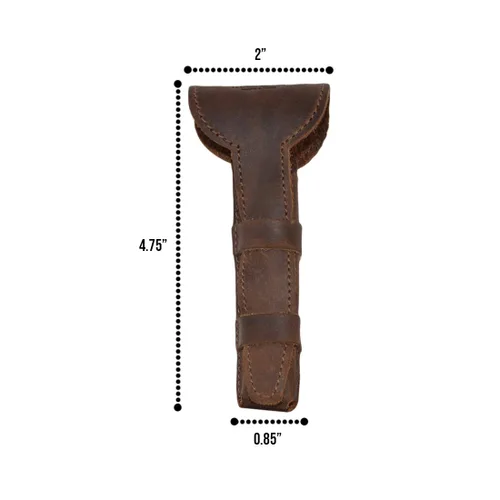 Miniatura 4 de Hide & Drink, Funda protectora de cuero para maquinilla de afeitar de doble filo, bolsa de viaje para afeitar, hecha a mano (marrón borbon)