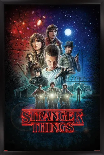 Miniatura 6 de Trends International Netflix Stranger Things - Póster de pared de una hoja, 14.725 x 22.375 pulgadas, versión enmarcada de madera de granero