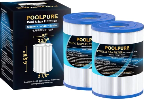 POOLPURE Filtro de spa PRB25SF reemplaza a Unicel C-4405, Filbur FC-2387, PRB25SF-PAIR, Marquis 20342, R172464, APCC7062, CMP 25392-000-100,