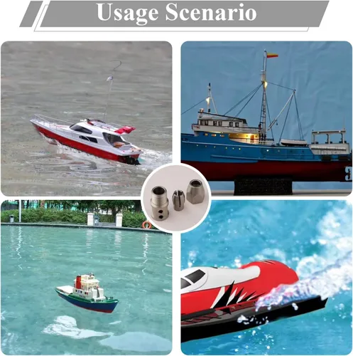 Miniatura 5 de Fielect Acoplador de pinza flexible para eje de motor de 0.197 in y eje flexible de 0.187 in Acoplamiento flexible RC Boat, Positivo 1 unidad