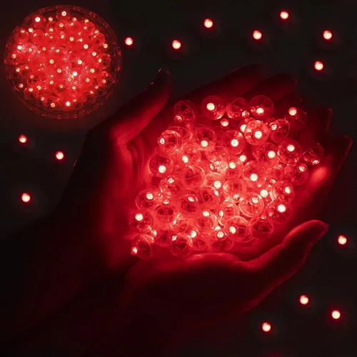 Miniatura 19 de 50 luces de globo, mini luces LED, redondas, largas esperas, lámpara de bola para linterna de papel, fiesta de cumpleaños, Navidad, Halloween, Azul