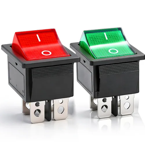 Miniatura 26 de Twidec Interruptor basculante de 3 pines 3 posiciones ON/OFF/ON AC 6A/125V 10A/250V SPDT Coche Barco Negro Interruptor basculante palanca KCD1-5-103