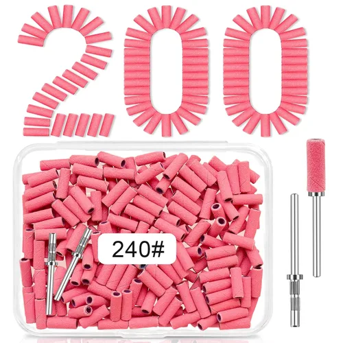 Miniatura 7 de [Actualización] Mini bandas de lijado de 0.122 in para taladro de uñas, grano 120, 100 bandas pequeñas para uñas acrílicas, manicura de gel