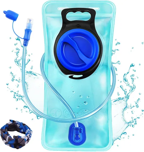 Miniatura 9 de Vejiga de hidratación, vejiga de agua de 1.5-2-3L para mochila de senderismo, bolsa de almacenamiento de depósito de agua libre de BPA a prueba