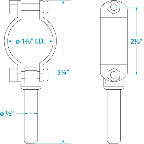 Miniatura 4 de Seachoice Zinc-Plated Steel Clamp-On Oar