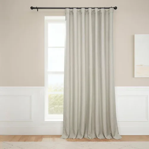 Miniatura 7 de HPD Half Price Drapes - Cortinas de lino sintético para sala de estar (2 paneles) - 100 pulgadas de ancho x 84 pulgadas de largo - Cortinas