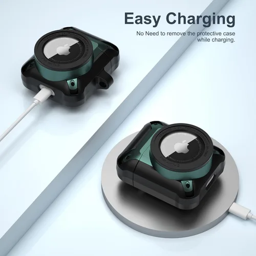 Miniatura 5 de Valkit Funda protectora resistente 2 en 1 para Airpods, a prueba de golpes, funda de Air Pod 2 para hombres y mujeres, con llavero para iPod Skin