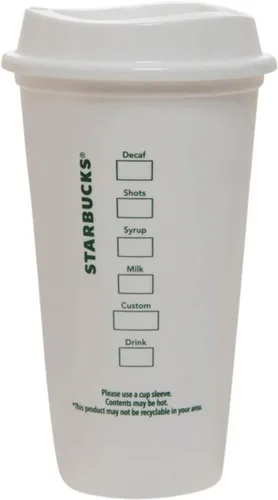 Miniatura 7 de Starbucks Juego de 5 vasos reutilizables de 16 onzas para bebidas calientes con tapa