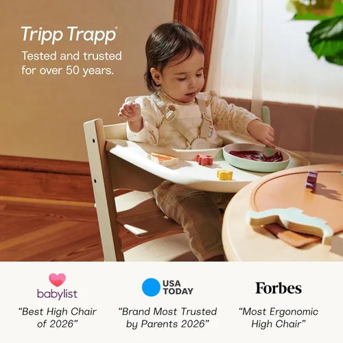 Miniatura 4 de Silla Tripp Trapp de Stokke, Negra - Silla ajustable y convertible para bebés, niños y adultos - Cómoda, conveniente y ergonómica - Diseño clásico