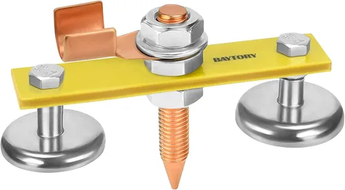 Miniatura 8 de BAYTORY - Herramientas de abrazadera de sujeción magnética de soldadura mejoradas, 2 piezas de cabeza de imán de soldadura gemela, magnetismo fuerte