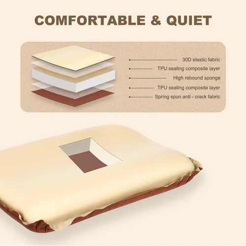 Miniatura 6 de ADDMOTOR Almohada inflable para campamento, almohada ergonómica de viaje, equipo de mochilero, suave y compresible, portátil, para exteriores